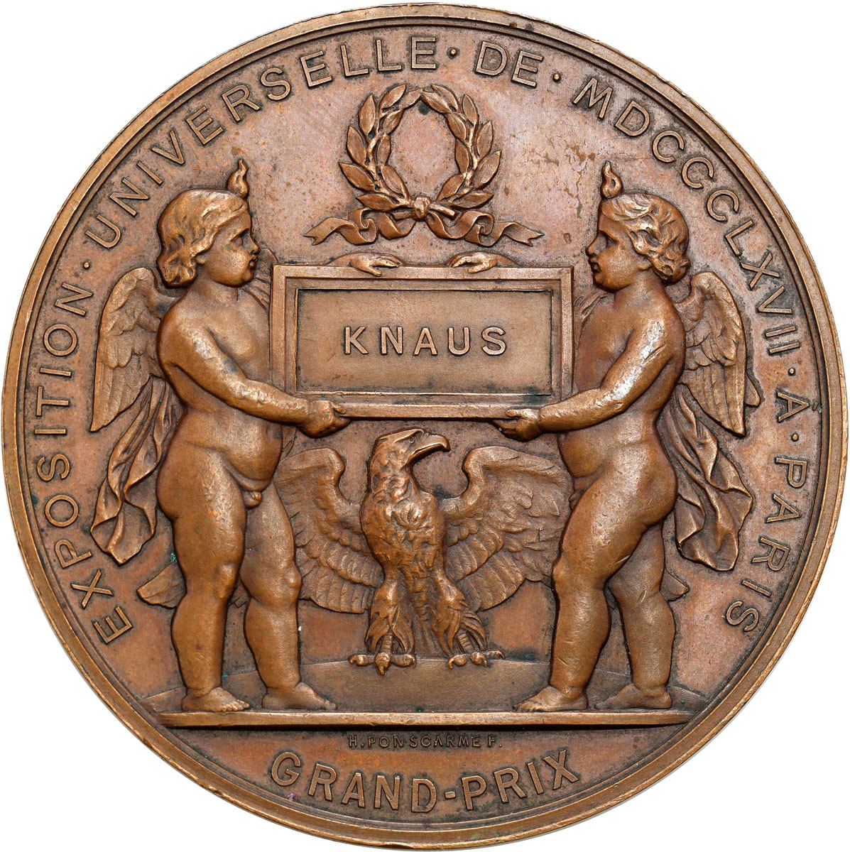 Francja. Napoleon III (1852–1870). Medal 1867 – Międzynaorowa wystawa